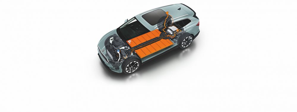 Základem čistě elektrických vozů značky ŠKODA je modulární platforma MEB. Nabízí různé možnosti kombinací kapacity baterie a výkonu elektromotoru
